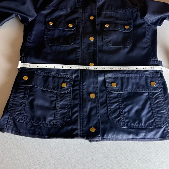 J. Crew Navy Utility Jacket with Gold Buttons, size small, Fall, Spring - Picture 10 of 11